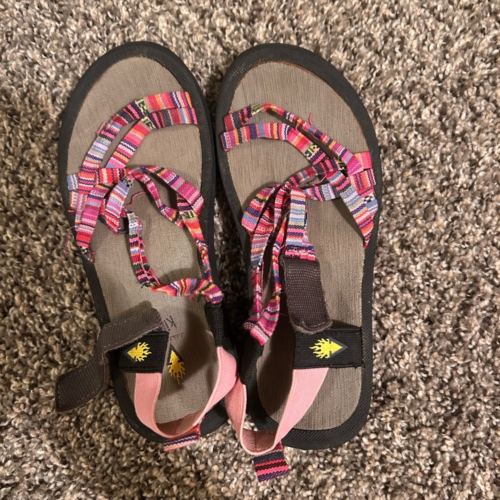 Colorful Striped Kids Sandals